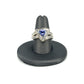 White Gold Trillion Tanzanite Cluster Ladies Ring
