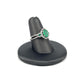 White Gold Emerald Ladies Fashion Ring