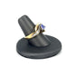 Yellow Gold Trillion Cut Tanzanite Ladies Ring