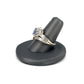 White Gold Trillion Tanzanite Cluster Ladies Ring