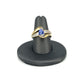 Yellow Gold Trillion Cut Tanzanite Ladies Ring