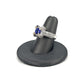 White Gold Tanzanite Cathedral Ladies Fashion Ring