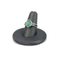 White Gold Emerald Ladies Fashion Ring