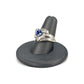 White Gold Trillion Tanzanite Cluster Ladies Ring