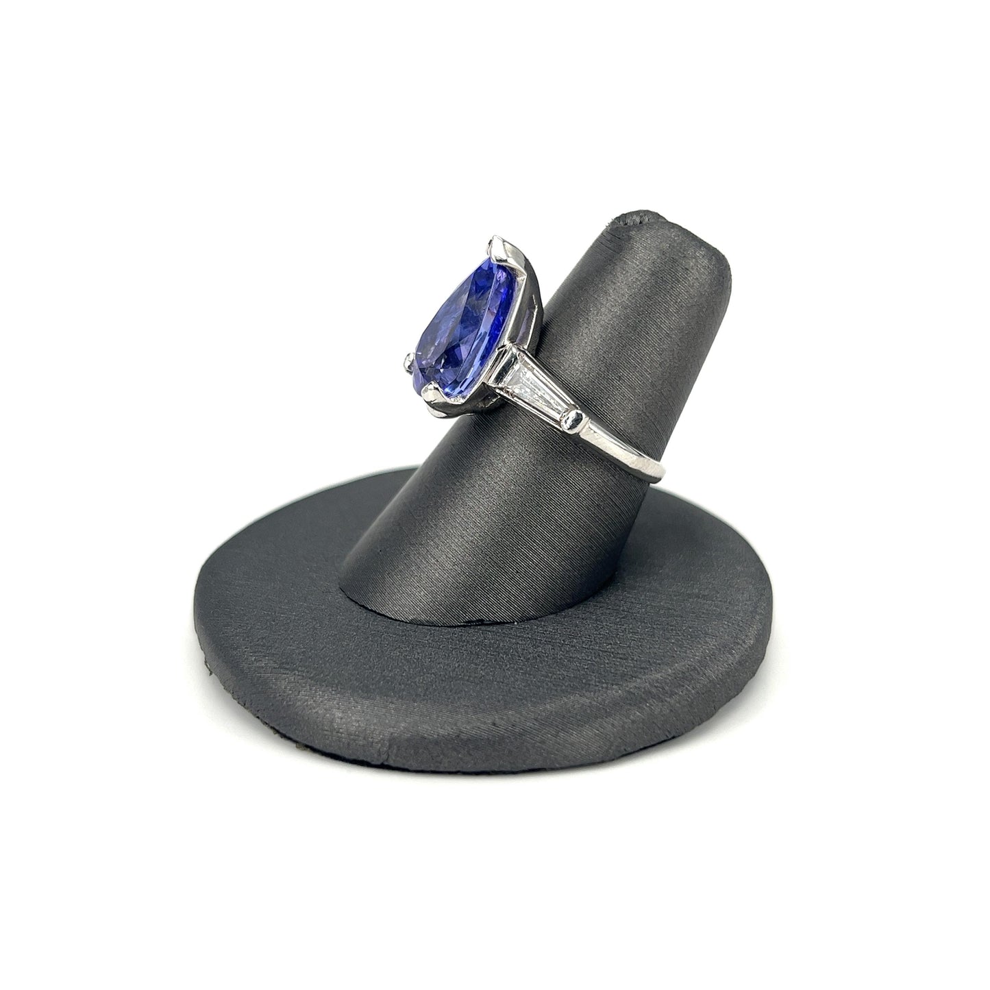 Platinum Pear Shaped Tanzanite Fashion Ring