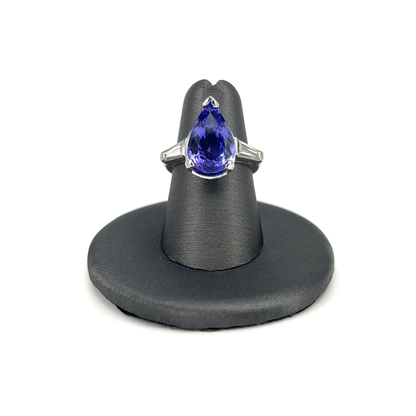 Platinum Pear Shaped Tanzanite Fashion Ring