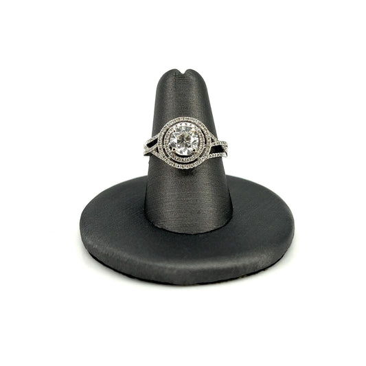 White Gold Diamond Double Halo Ring