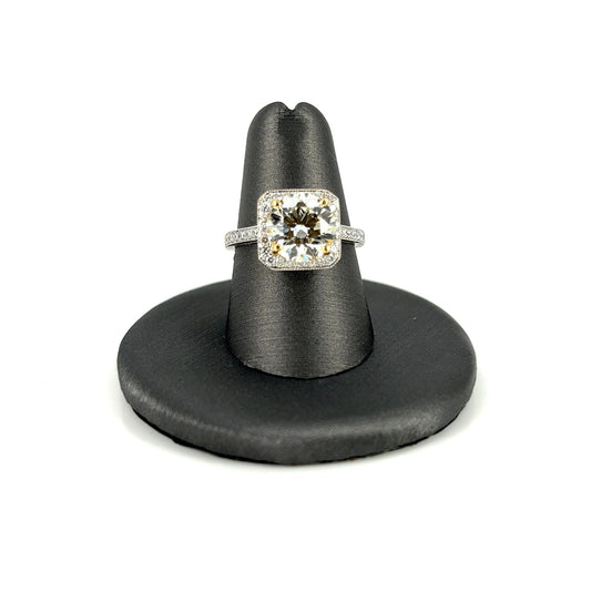 White Gold Yellow Diamond Engagement Ring