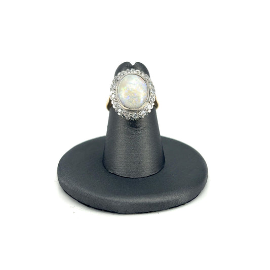 Two Tone Estate Opal Ring