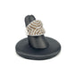 White Gold Chocolate White Diamond Fashion Ring