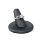 White Gold Bluffy Diamond Sapphire Ring