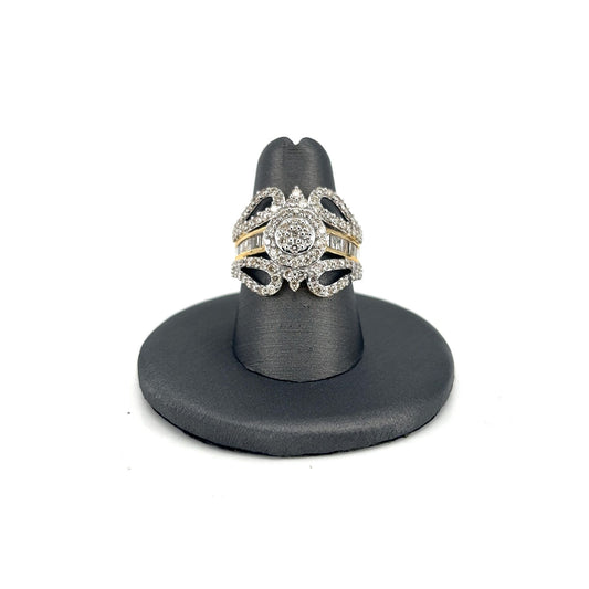 Two Tone Gold Estate Diamond Fashion Ring