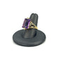 Yellow Gold Emerald Cut Amethyst Ring