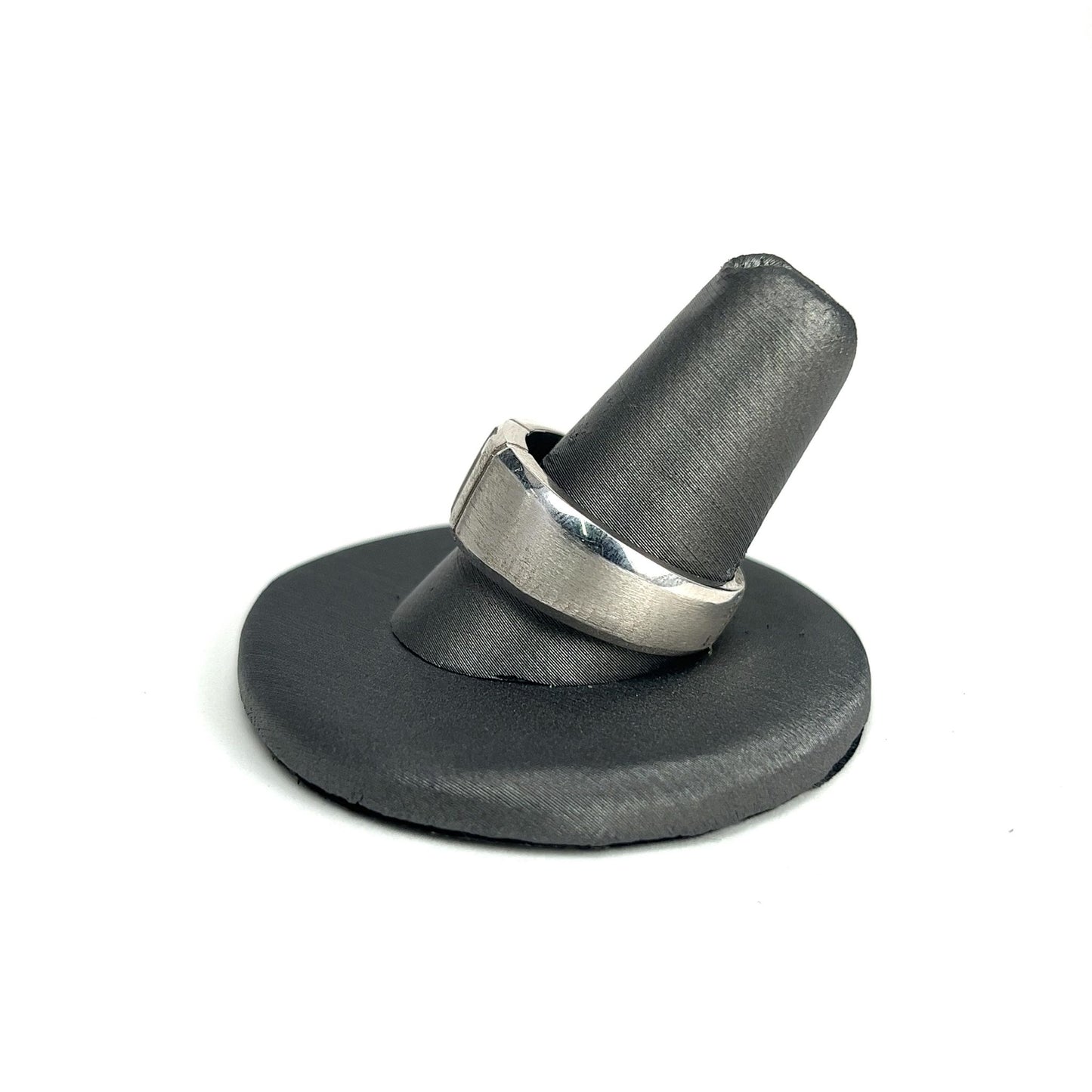 White Gold 3 Diamond Men's Ring