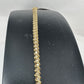 Yellow Gold Diamond Crosshatch Tennis Bracelet