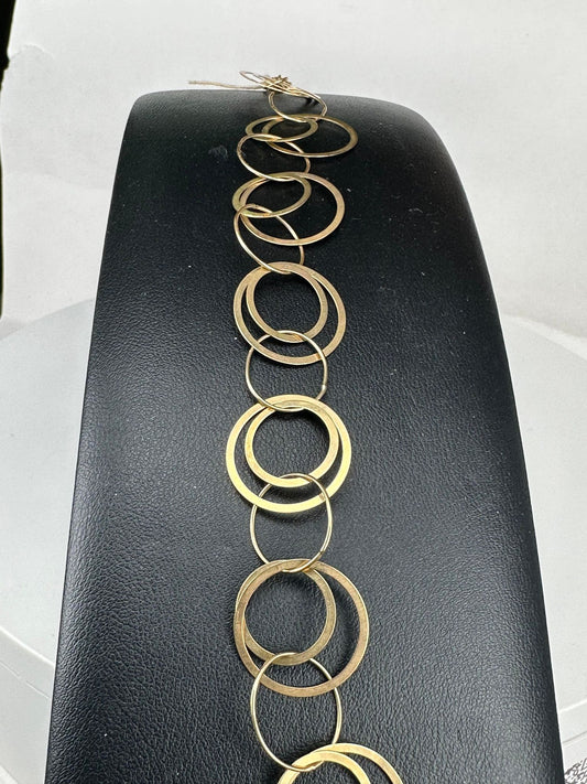 Yellow Gold Circle Link Bracelet