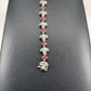 Yellow Gold Ruby and Diamond Tennis Bracelet