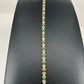 Yellow Gold Diamond and Emerald Tennis Bracelet
