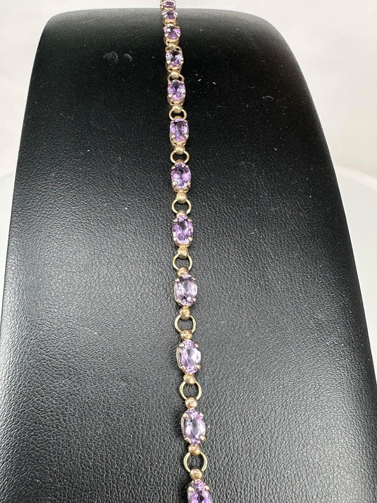 Yellow Gold Amethyst Bracelet