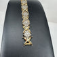 Yellow Gold Diamond Cross/Star Bracelet