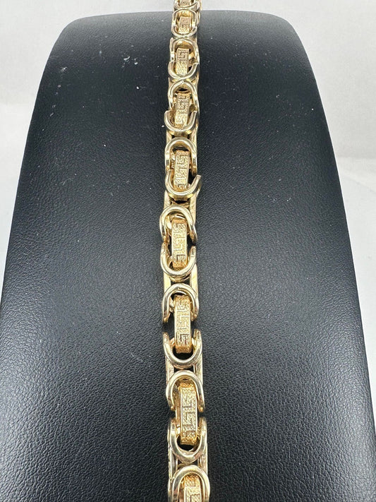 Yellow Gold Men's Fancy Link Bracelet