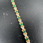 Yellow Gold Diamond and Emerald Tennis Bracelet