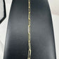Yellow Gold Paperclip Bracelet