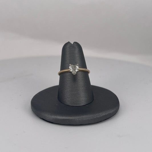 Yellow Gold Heart Shaped Diamond Engagement Ring