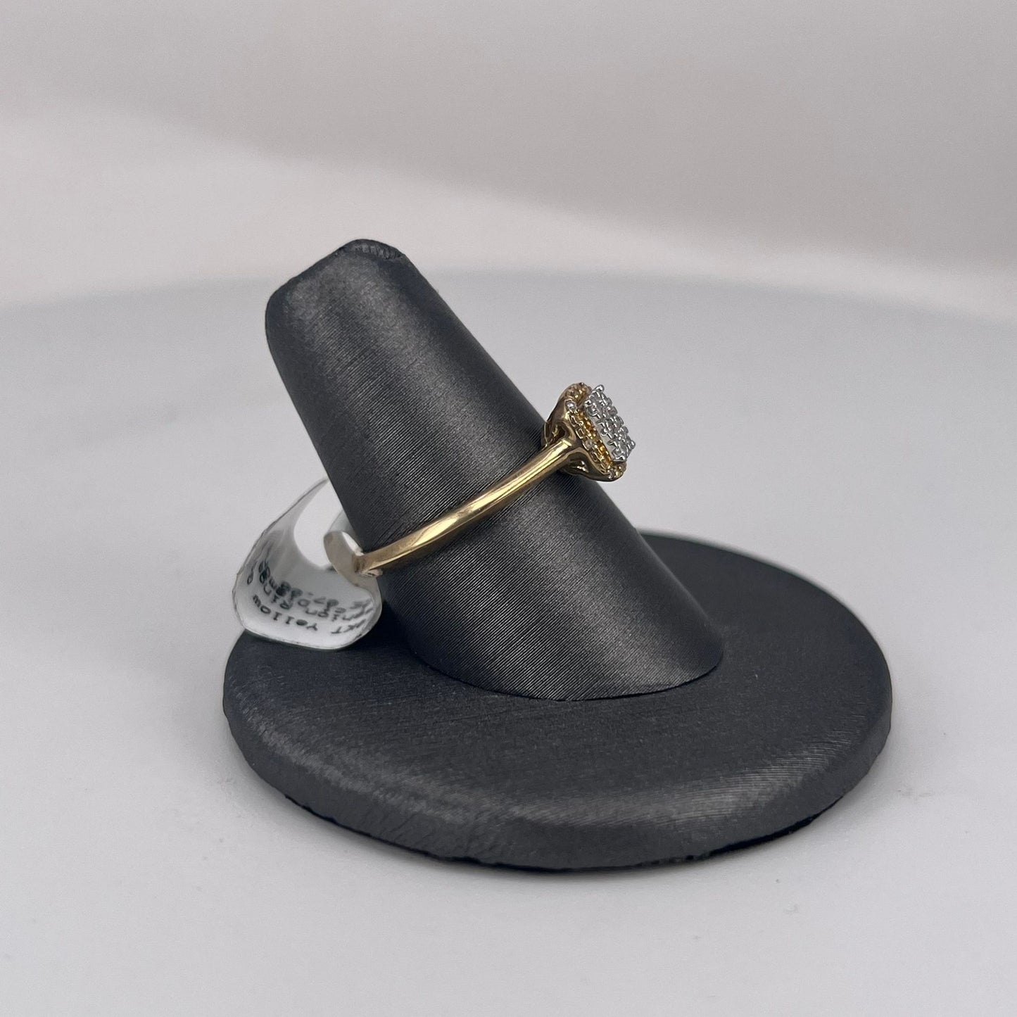 Yellow Gold Cluster Diamond Ring