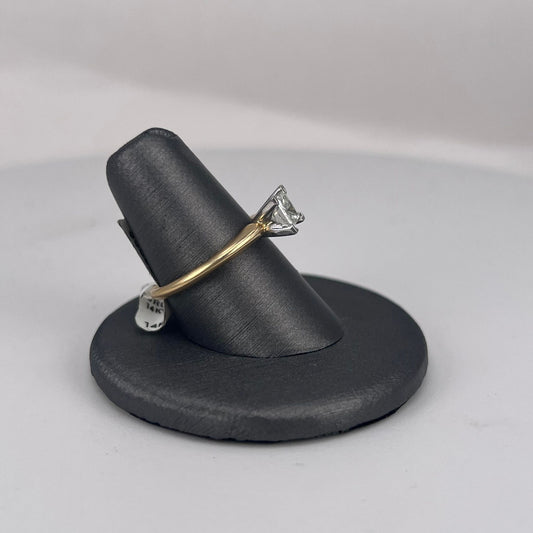 Yellow Gold Princess Cut Diamond Ring