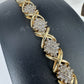 Yellow Gold Diamond Cross/Star Bracelet