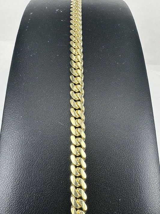 Yellow Gold Men's Cuban Link Bracelet