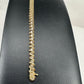 Yellow Gold Diamond Crosshatch Tennis Bracelet