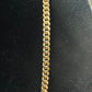 22" Yellow Gold Solid Cuban Link Chain