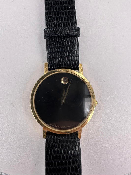 Movado Gold Plated Unisex Watch