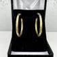 Yellow Gold Fancy Design Hoop Earrings