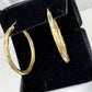 Yellow Gold Fancy Design Hoop Earrings