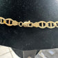 24" Yellow Gold Solid Flat Mariner Link Chain