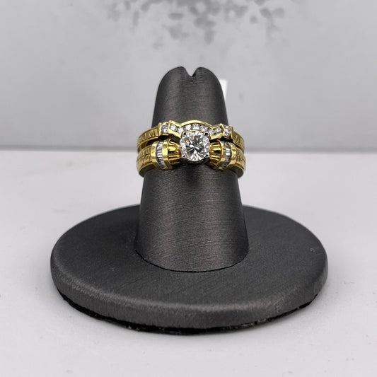 Yellow Gold Engagement Ring Set